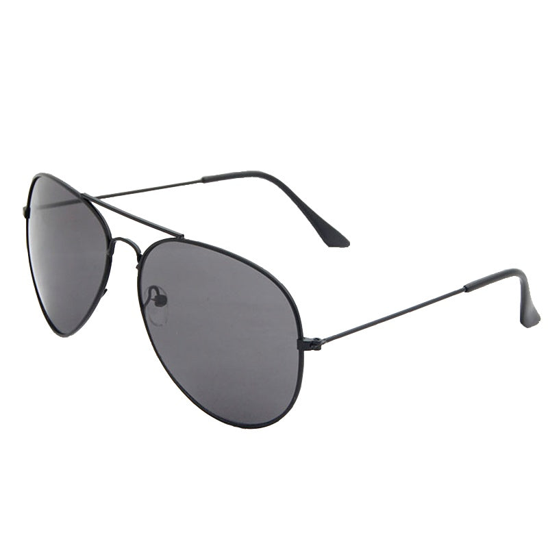 Black Frame Vintage Aviator Sunglasses